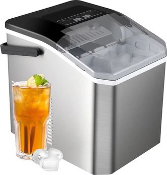 OEM M&aacute;quina De Hielo, Producci&oacute;n R&aacute;pida De Hielo, Dise&ntilde;o Compacto, Color Plata, Ue