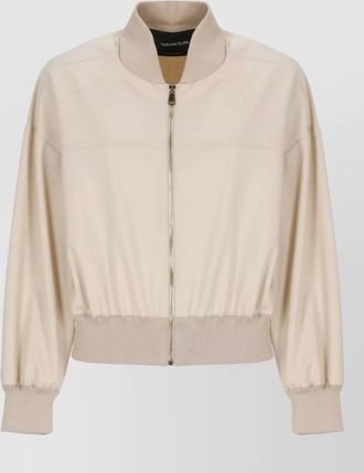 Fabiana Filippi short jacket high collar crewneck sleeves