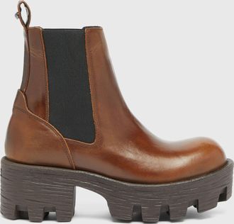 Diesel D-Hammer-Chelsea boots in leather - Boots - Woman - Brown
