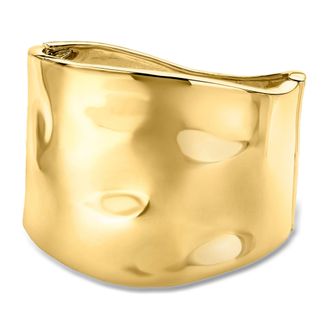 Ross-Simons 14kt Yellow Gold-Plated Wide Hammered Bangle Bracelet