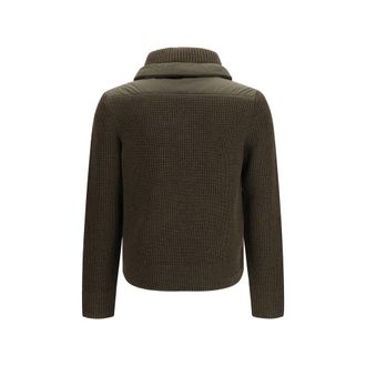 Moncler Wool and Down Hybrid Down Jacket - Brown