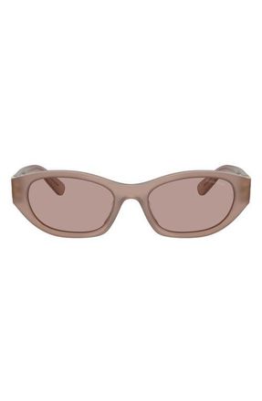 Miu Miu 53mm Irregular Sunglasses in Grey /Light Purple Brown at Nordstrom
