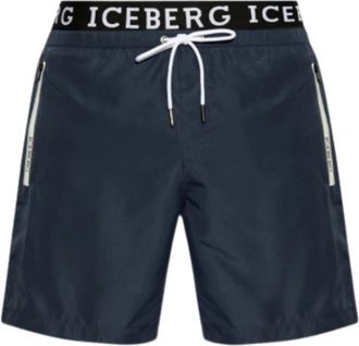 Iceberg Elastisch Kostuum - Heren - Strandmode - Blauw - S - Polyester - Badmode