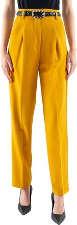 Liu Jo Tapered Chino Jeans - Dames - Broeken - Geel - S - Polyester - Broeken
