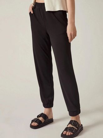 James Lakeland Womens Black Jersey Jogger Trousers - Size: 10