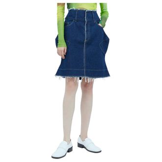 Paula Canovas Del Vas Denim Skirts, female, Blue, Size: L Spiky Denim Skirt