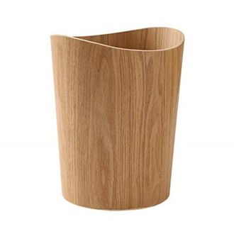 OEM Poubelle Bois - 25 X 17 X 30 Cm - Bois Massif Naturel - Para Oficina Cocina Dormitorio Sal&oacute;n Ba&ntilde;o - 1 Unidad