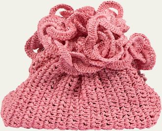 Maria La Rosa Game Mini Circle Crochet Clutch Bag