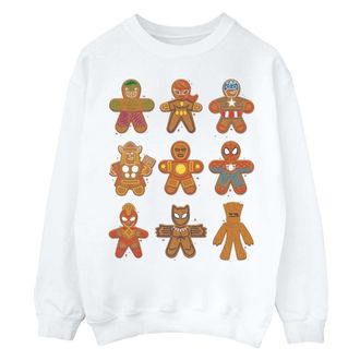 MARVEL Dames/Dames Avengers Kerstmis Gingerbread Sweatshirt (Wit)