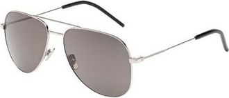 Saint Laurent CLASSIC 11 010 Mens Sunglasses Silver Size 59 - Free RX Lenses - Free RX Lenses
