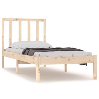 Berkfield Home Bed Frame Solid Wood Pine 75x190 cm Small Single in Light Brown