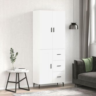 vidaXL Vidaxl - Furniture Limited - Aparador Alto Madera Contrachapada Blanco