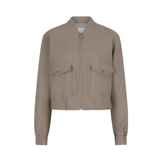 Dante6 Samie M&eacute;lange Jacket - Dames - Jassen - Beige - Maat: XL Leer