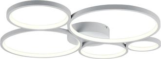Trio Leuchten Rondo Plaf&oacute;n 5 C&iacute;rculos Led Blanco Regulable L59 Cm Trio Lighting