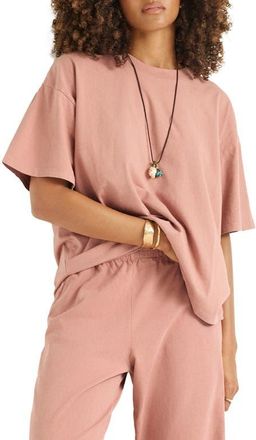 Vitamin A Coast Oversize Boyfriend T-Shirt in Desert Rose at Nordstrom, Size X-Small