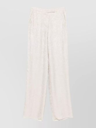 Emporio Armani straight cut trousers textured fabric wide