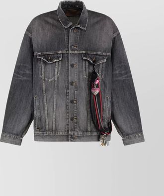 Balenciaga oversized denim jacket vintage charms