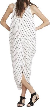 Hatch Maternity The Amira Caftan Dress In Ivory/black