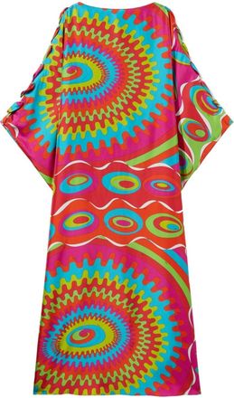Pucci Bersaglio-print silk kaftan dress - women - Silk - OS - Pink