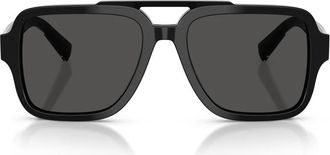 Dolce & Gabbana Zonnebril - Heren - Zonnebrillen - Zwart - 56 MM - Accessoires