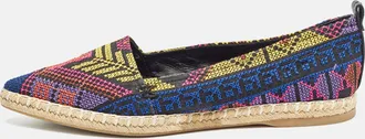 Nicholas Kirkwood Multicolor Canvas Embroidered Mexican Pointed Toe Espadrilles