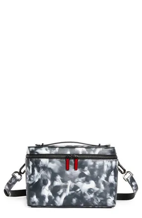 Christian Louboutin Tactical Moises Calfskin Leather Crossbody Bag in Black White at Nordstrom