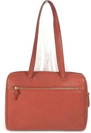 Chanel Pre-owned Vintage Schoudertas - Dames - Vintage Schoudertas - Oranje - ONE Size - Leer - Vintage