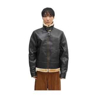 Alpha Industries B3 Leren Jas - Heren - Jassen - Bruin - Maat: M Leer