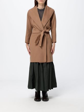 Max Mara S Max Mara Cappotto a vestaglia in lana vergine con cintura