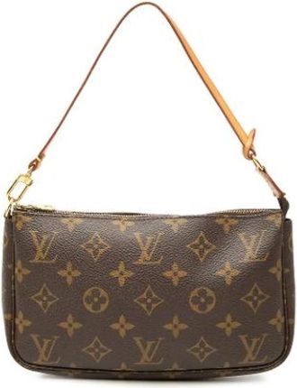 Louis Vuitton Pre-owned Pochette Accessoires - Dames - Vintage Handtas - Bruin - ONE Size - Leer - Vintage