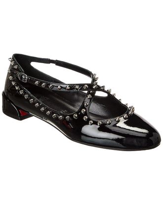 Christian Louboutin Pilouta Jane Spikes Patent Flat