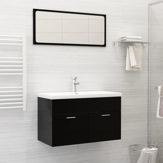 vidaXL Lavabo Empotrado Con Grifo Cer&aacute;mica Blanco 81x39x18 Cm Vidaxl