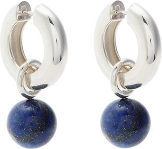 Agmes Sonia Sterling Silver Hoop Earrings - One Size