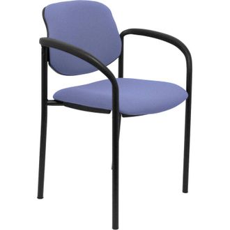 Piqueras y Crespo Silla Fija Styl Bali Azul Claro Chasis Negro Con Brazos