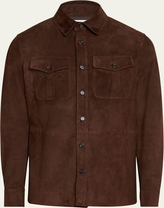 Ralph Lauren Purple Label Suede Shirt Jacket