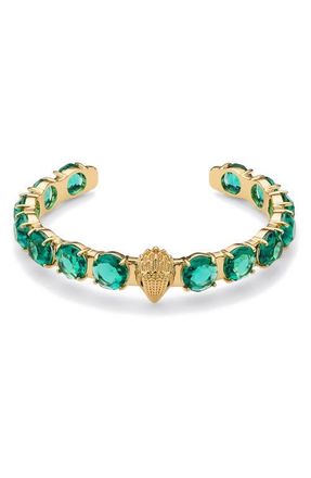 Kurt Geiger Eagle Stone Cuff Bracelet in Green at Nordstrom