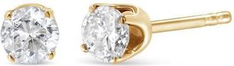 House of Brilliance Certified 14K Yellow Gold 1/2 Ct Solitaire Diamond Stud Earrings at Nordstrom