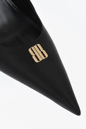 Balenciaga Satin Pumps EDIT With Front Monogram 10cm Balenciaga