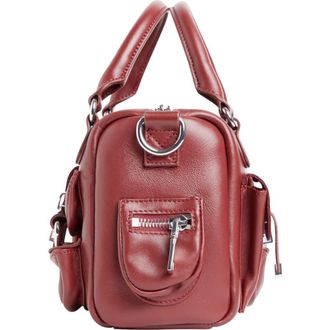 Cynthia Rowley Mini Leather Cargo Bag in Oxblood at Nordstrom