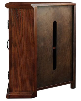 Leick Home Leaded Glass 3-Door Corner Tv Stand With Enclosed Storage For 50In Tvs