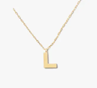 Kate Spade New York Womens Kate Spade Fine Love Letter L Initial Pendant Necklace in Yellow