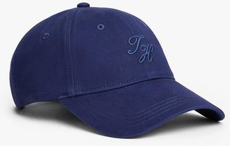 Tommy Hilfiger Womens Embroidered Logo Baseball Cap - Blue