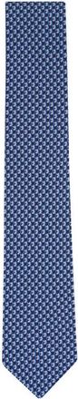 Ferragamo patterned tie - Blue