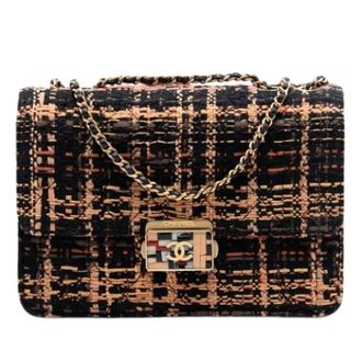 Chanel Pre-owned Quilted Tweed Flap Bag - Dames - Pre-owned - Veelkleurig - Maat: ONE Size Tweed