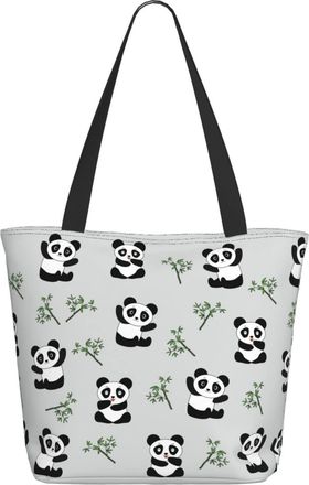 AOOEDM Cute Cartoon Pandas Bamboo Pattern Ladies Shopping Bag 13x11x7in.The Perfect ValentineS Day Gift.It Is The Best ValentineS Day Gift For Mom, Daughter,