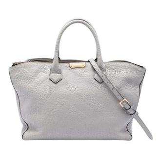 Burberry Pre-owned Dewsbury Schoudertas - Dames - Vintage Handtas - Grijs - ONE Size - Leer - Vintage