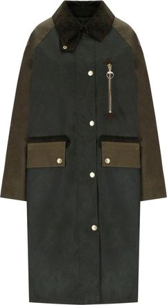 Barbour GIACCA LUNGA EVETTE WAX VERDE BARBOUR