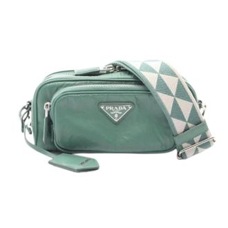 Prada Pre-owned Vintage Crossbody Bag - Dames - Pre-owned - Groen - Maat: ONE Size Leer