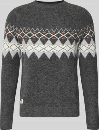 Pepe Jeans London Relaxed Fit Strickpullover mit Woll-Anteil Modell PRESLEY in Dunkelgrau, Größe XXL