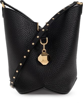 Lanvin Catch Nano Leren Bucket Bag - Dames - Schoudertassen - Zwart - ONE Size - Leer - Tassen